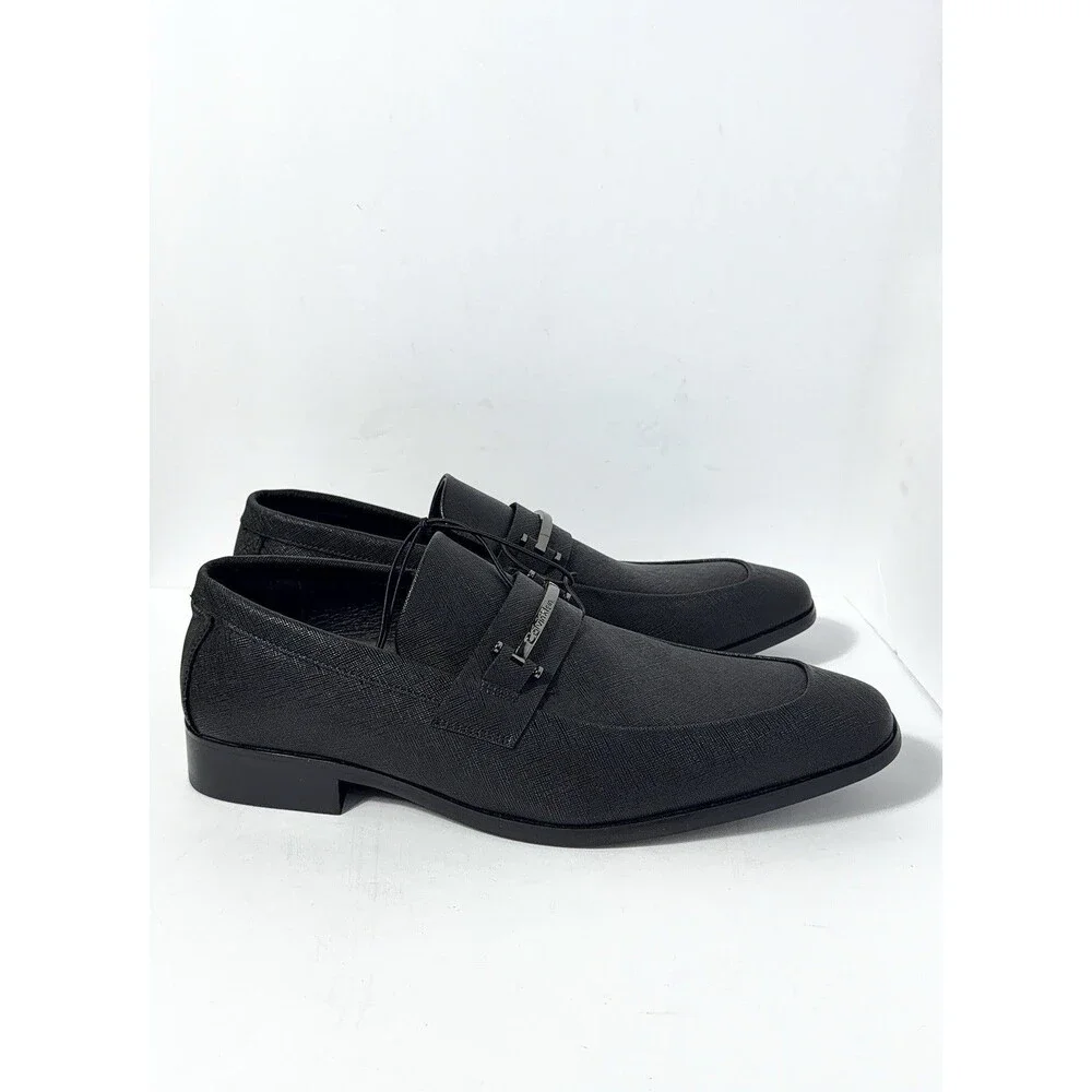 Calvin Klein Men’s Black Dress Loafers Slip-On Shoes Size 9.5 M 701 C26
